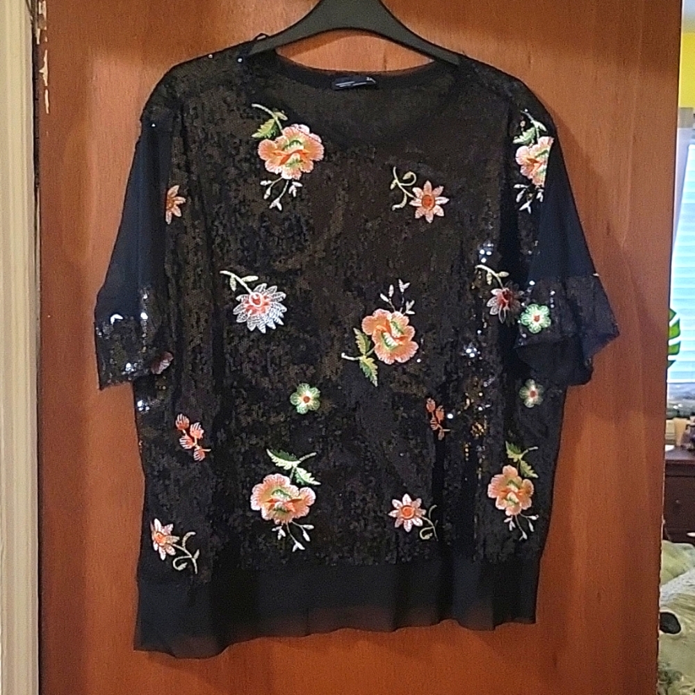 Zara sequin top